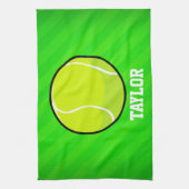 Linge De Cuisine Tennis ; Neon Green Stripes (Vertical)
