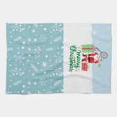 Linge De Cuisine Tennis Noël vacances avec le Père Noël (Horizontal)