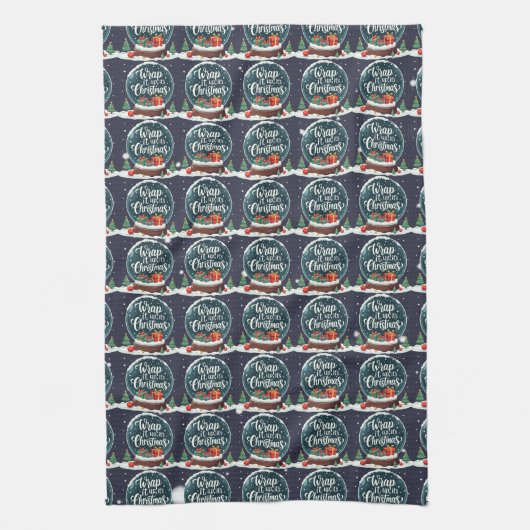 Linge De Cuisine Terminer C’est Noël Snow Globe Design (Vertical)