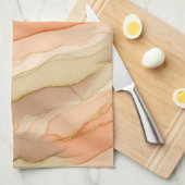 Linge De Cuisine Terracotta Gold Vein Marble - Warm Luxury (3)      (Quart Plié)