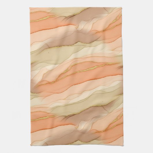 Linge De Cuisine Terracotta Gold Vein Marble - Warm Luxury (3) (Vertical)