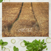 Linge De Cuisine Terrain de blé d'été et de blé passé avec Tractor (Plié)