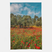 Linge De Cuisine terrain fleuri et arboré (Vertical)