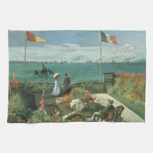 Linge De Cuisine Terrasse au bord de la mer de Claude Monet