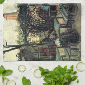 Linge De Cuisine Terrasse d'un Café, Montmartre par Vincent van Gog (Plié)