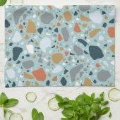 Linge De Cuisine Terrazzo En Bleu (Plié)