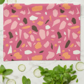 Linge De Cuisine Terrazzo Motif rose (Plié)