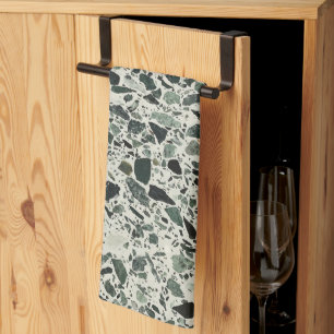 Linge De Cuisine Terrazzo Vert Moderne