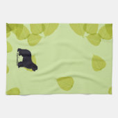 Linge De Cuisine Terre-Neuve - conception verte de feuille (Horizontal)