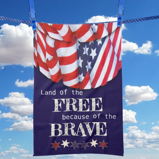 Linge De Cuisine Terre patriotique du Bunting Rouge Blanc Bleu Grat