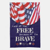 Linge De Cuisine Terre patriotique du Bunting Rouge Blanc Bleu Grat (Vertical)