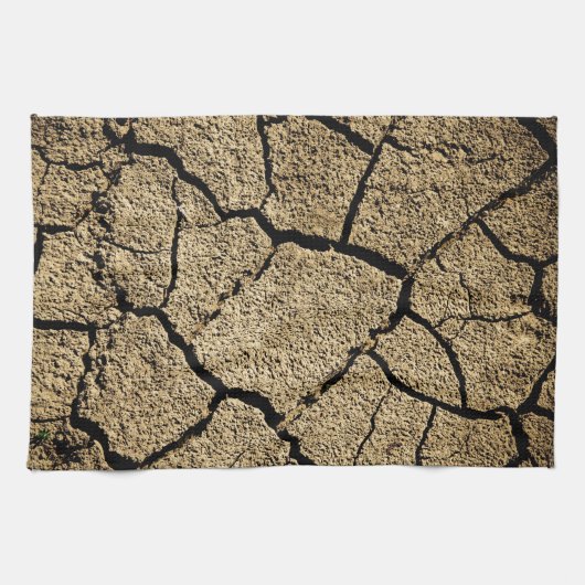 Linge De Cuisine Terres sèches avec terre fêlée (Horizontal)