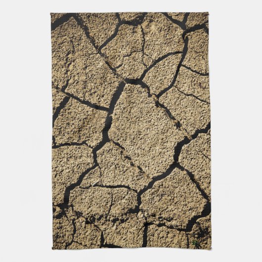 Linge De Cuisine Terres sèches avec terre fêlée (Vertical)