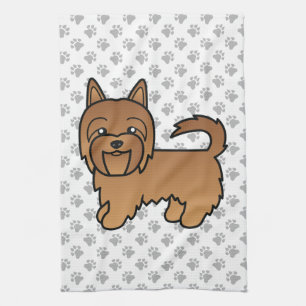 Linge De Cuisine Terrier Australien Rouge Chien de Dessin Animé Mig