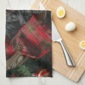 Linge De Cuisine Térrier Écossais Fête de Noël (Quart Plié)