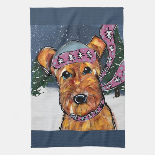 Linge De Cuisine Terriers Airedale (Vertical)