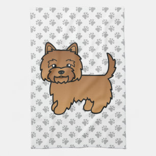 Linge De Cuisine Tervueren Cairn Terrier Chien de Dessin Animé Mign