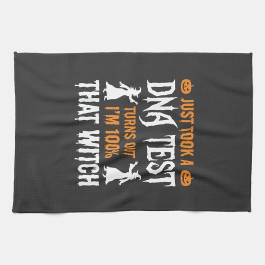 Linge De Cuisine Test ADN sorcière drôle Halloween Graphique (Horizontal)