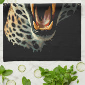 Linge De Cuisine Tête d'attaque du léopard (Plié)