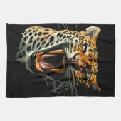 Linge De Cuisine Tête d'attaque du léopard (Horizontal)