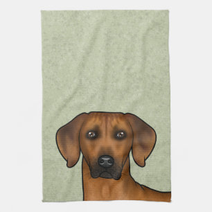 Linge De Cuisine Tête de chien Rhodesian Ridgeback Brun Lion Africa