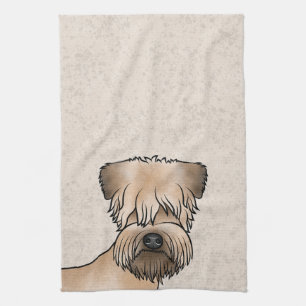 Linge De Cuisine Tête de chien Terrier Irlandais mignonne sur fond