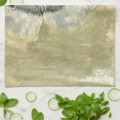 Linge De Cuisine Tête de fleurs Abstraite de texture laquée (Plié)