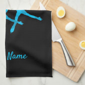 Linge De Cuisine Tête de patinage synchronisée arabesque turquoise (Quart Plié)