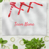 Linge De Cuisine Tête de patinage synchronisée rouge arabesque (Plié)