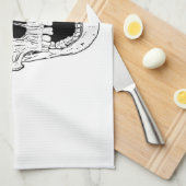 Linge De Cuisine Tête de squelette (Quart Plié)