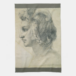 Linge De Cuisine Tête idéale d'une femme de Michel-Ange