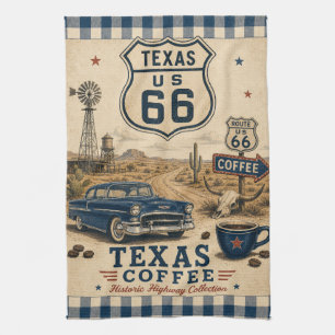 Linge De Cuisine Texas Route 66 Coffee Ranch Américain