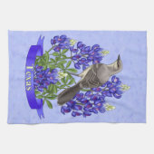 Linge De Cuisine Texas State Mockingbird & Bluebonnet Flower (Horizontal)