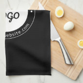 Linge De Cuisine Texte circulaire modifiable et Modèle de logo télé (Quart Plié)