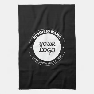 Linge De Cuisine Texte circulaire modifiable et Modèle de logo télé