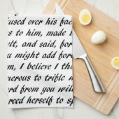 Linge De Cuisine Texte de fierté et de préjudice (Quart Plié)