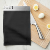 Linge De Cuisine Texte et couleurs modifiables | Bande de dégradé a (Quart Plié)