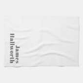 Linge De Cuisine Texte moderne élégant et rétro | Gris (Horizontal)