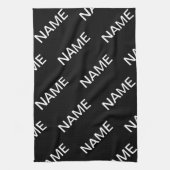 Linge De Cuisine Texte personnalisable | Bold Modern Black & White (Vertical)