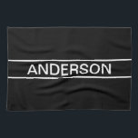 Linge De Cuisine Texte personnalisable | Bold Modern Black & White<br><div class="desc">Un look contemporain audacieux.</div>