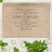 Linge De Cuisine Texte personnalisé de conservation de la recette d (Plié)