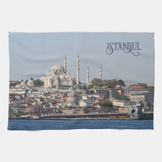 Linge De Cuisine Texte personnalisé Istanbul (Horizontal)