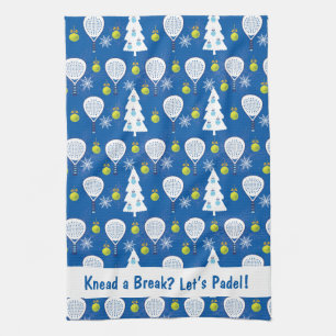 Linge De Cuisine 🎾 🎄 texte personnalisé Padel Smashing Noël