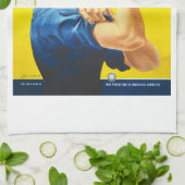 Linge De Cuisine Texte personnalisé, Rosie le Riveter "We Can Do It (Plié)