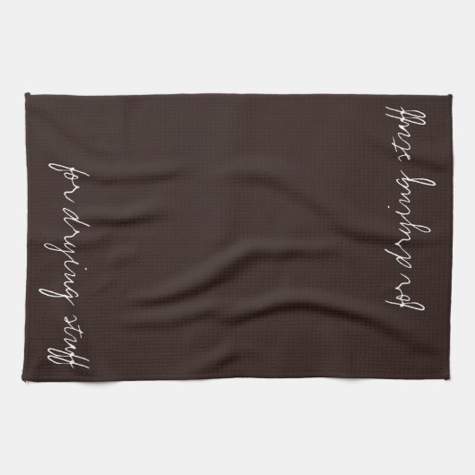 Linge De Cuisine Texte personnalisé sur le chocolat noir (Horizontal)