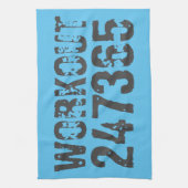 Linge De Cuisine Texte usé et rayé Workout 247365 bleu (Vertical)