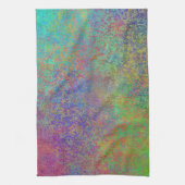 Linge De Cuisine Texture abstrait de cuivre turquoise violet (Vertical)