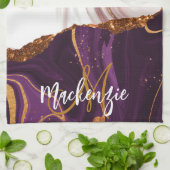 Linge De Cuisine Texture Abstraite de marbre (Plié)