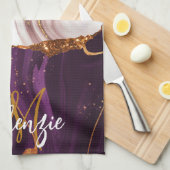 Linge De Cuisine Texture Abstraite de marbre (Quart Plié)