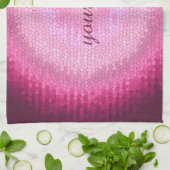 Linge De Cuisine Texture abstraite de rose de vitrage de cercle (Plié)